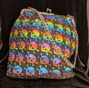 Rainbow skull purse